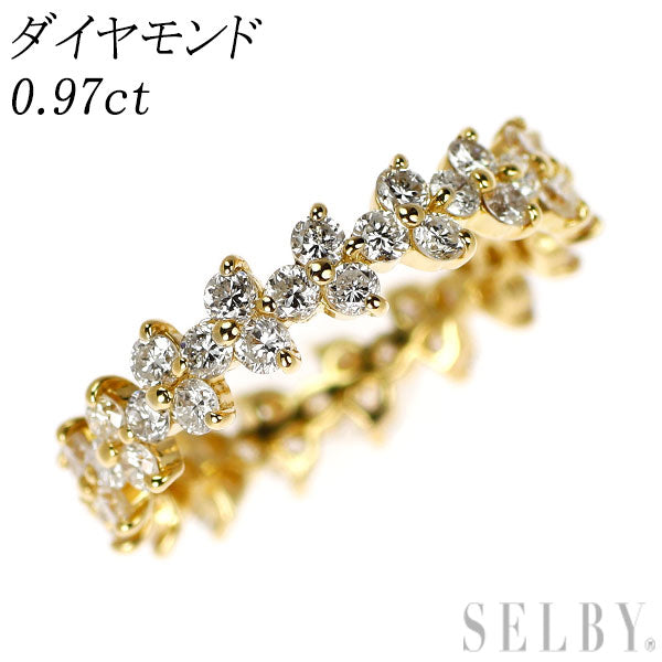 K18YG ダイヤモンド リング 0.97ct フルエタニティ ピンキー