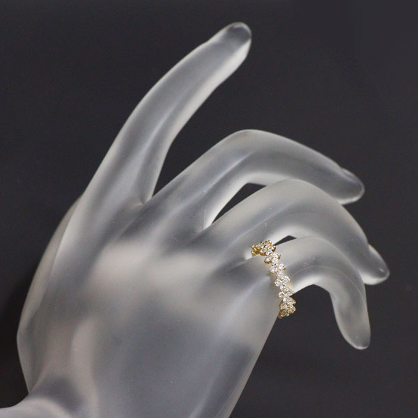 K18YG ダイヤモンド リング 0.97ct フルエタニティ ピンキー