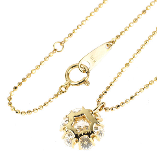 K18YG ダイヤモンド ペンダントネックレス 1.50ct フラワー