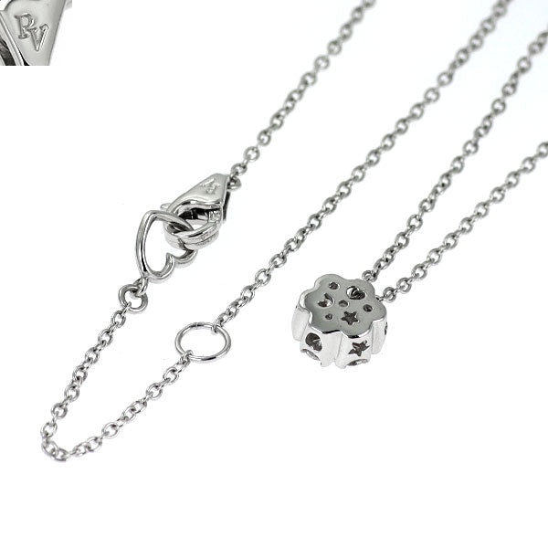 ポンテヴェキオ K18WG ダイヤモンド ペンダントネックレス 0.26ct フラワー