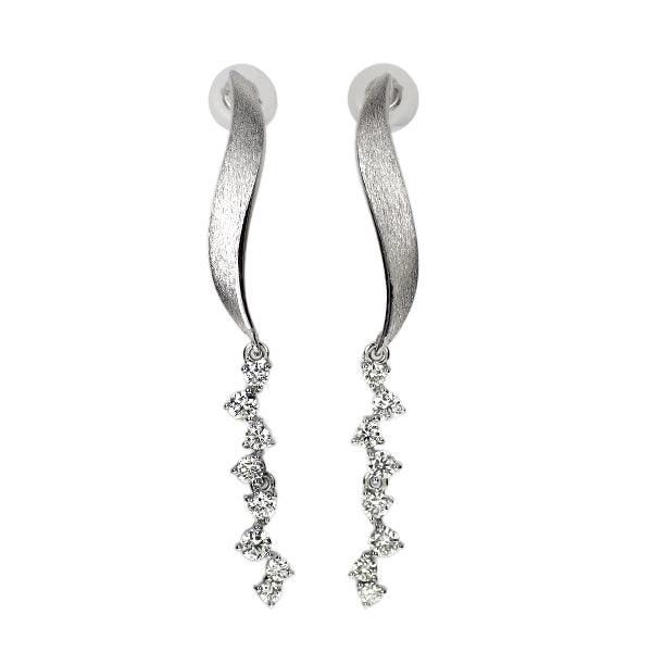 ラッセル K18WG ダイヤモンド ピアス 0.52ct