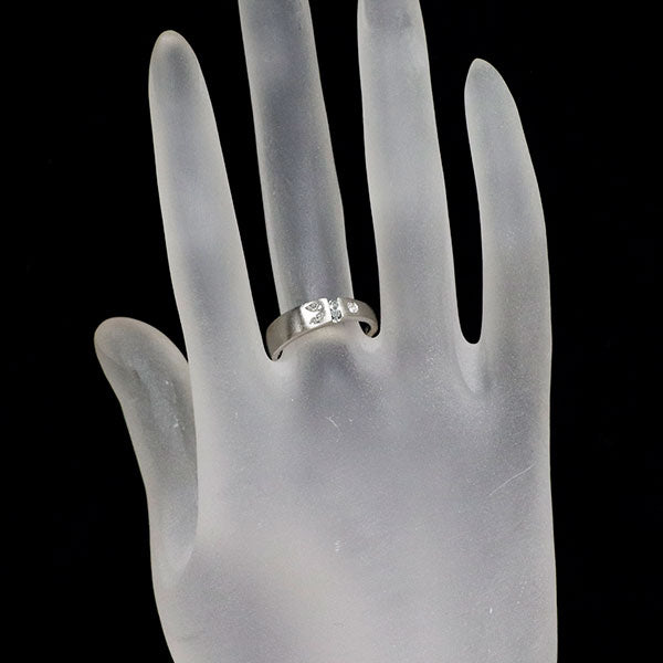 Pt900 天然ブルーダイヤモンド リング 0.081ct LGGB SI2 D0.12ct