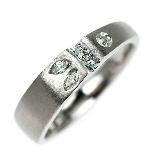Pt900 天然ブルーダイヤモンド リング 0.081ct LGGB SI2 D0.12ct