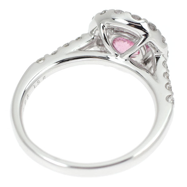 K18WG ピンクサファイア ダイヤモンド リング 1.35ct 0.56ct