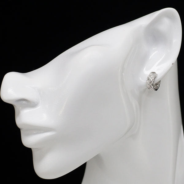 K14WG ダイヤモンド ピアス 0.06ct  フープ