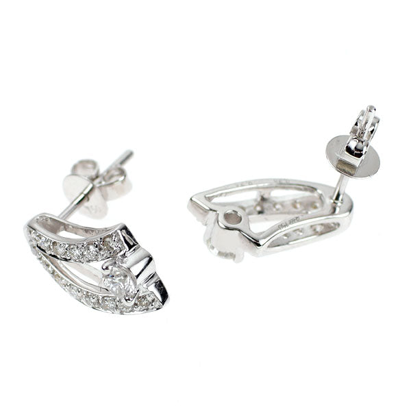 K18WG ダイヤモンド ピアス 0.45ct