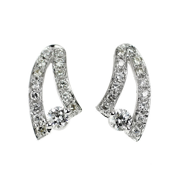 K18WG ダイヤモンド ピアス 0.45ct