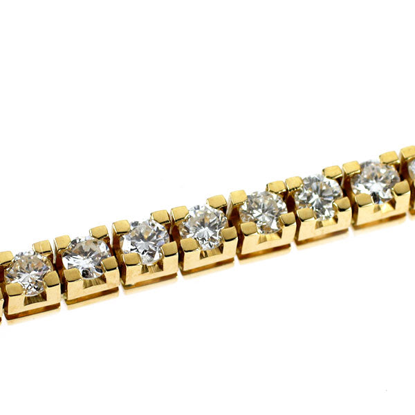 K18YG ダイヤモンド ブレスレット 4.37ct テニス