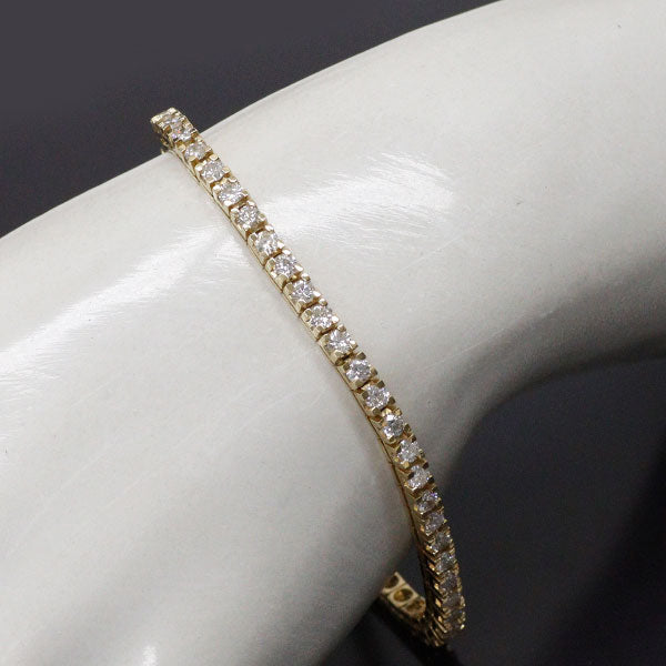 K18YG ダイヤモンド ブレスレット 4.37ct テニス