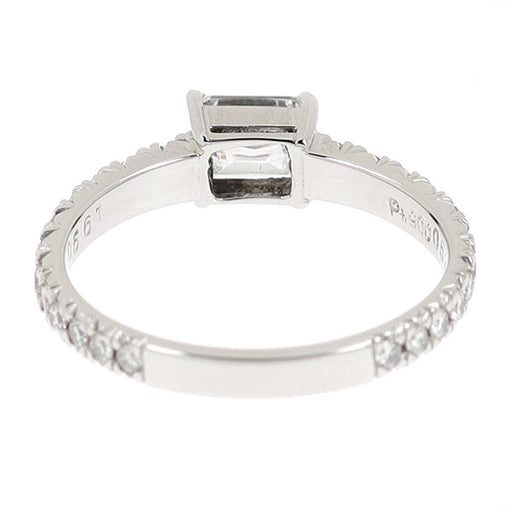 Pt900 クリスカット ダイヤモンド リング 0.529ct F VVS2 D0.561ct