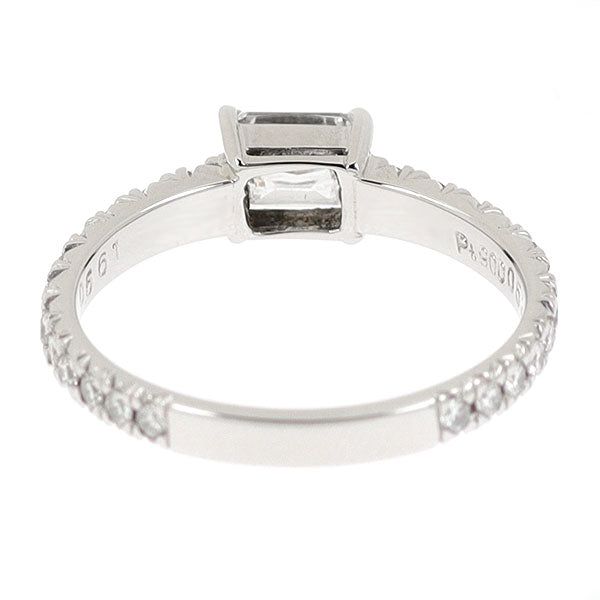 Pt900 クリスカット ダイヤモンド リング 0.529ct F VVS2 D0.561ct