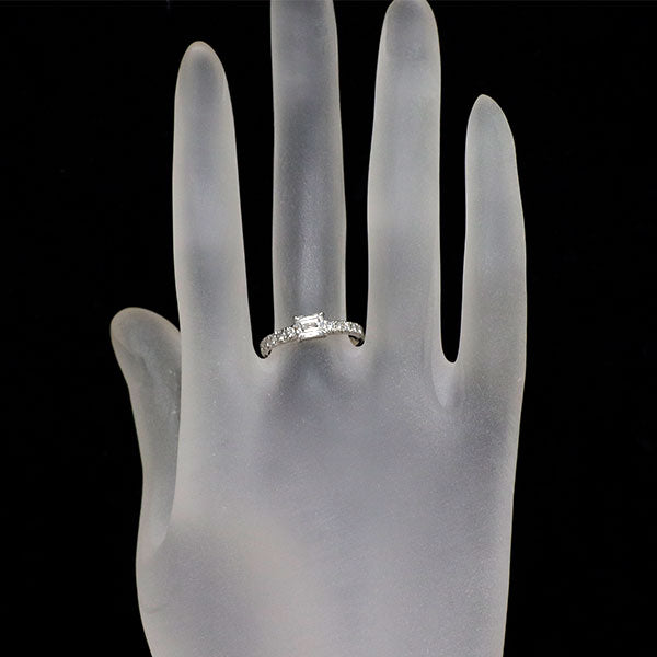 Pt900 クリスカット ダイヤモンド リング 0.529ct F VVS2 D0.561ct