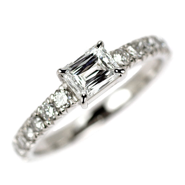Pt900 クリスカット ダイヤモンド リング 0.529ct F VVS2 D0.561ct