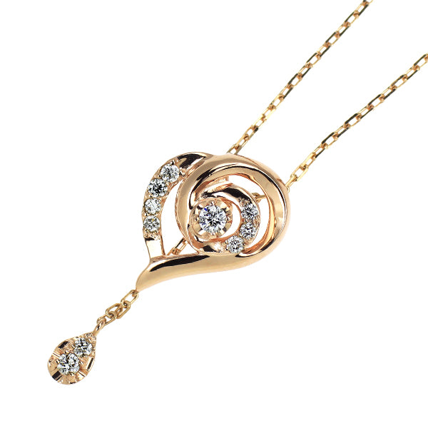 ヴァンドーム青山 K18PG ダイヤモンド ペンダントネックレス ハート