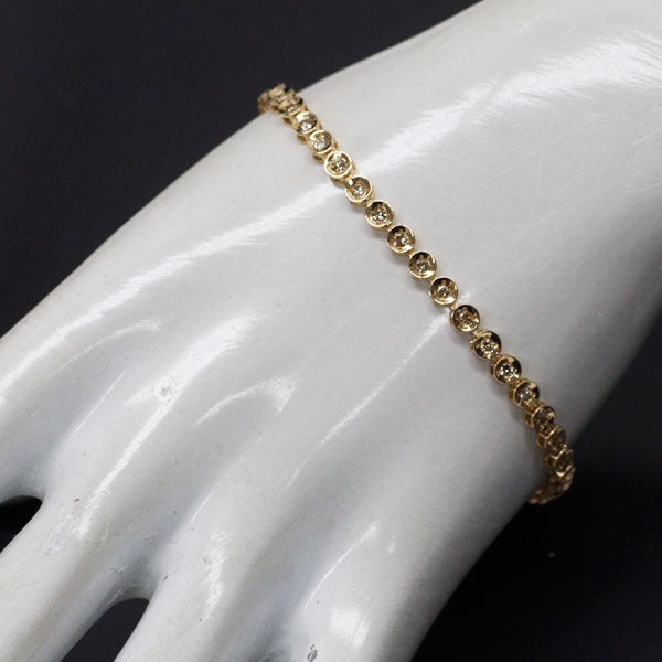 K18YG ダイヤモンド ブレスレット 1.00ct テニス