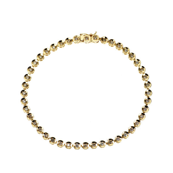 K18YG ダイヤモンド ブレスレット 1.00ct テニス