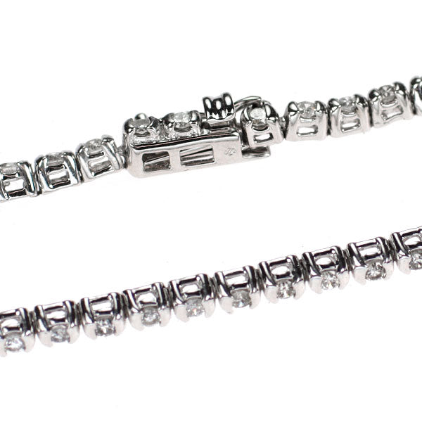 K14WG ダイヤモンド ブレスレット 1.18ct テニス