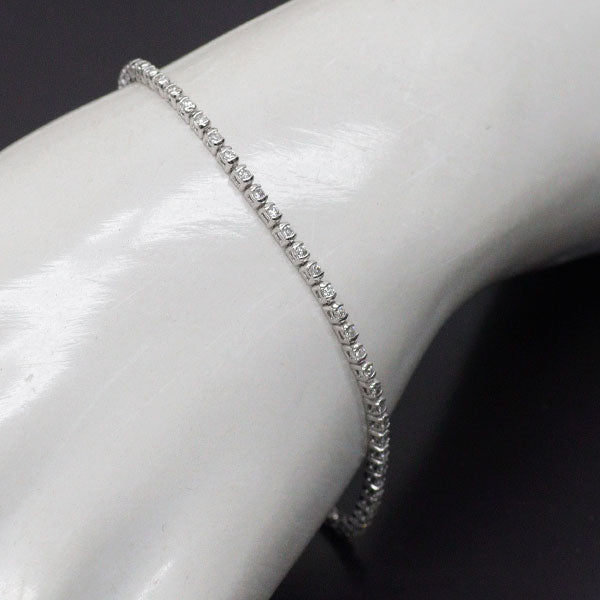 K14WG ダイヤモンド ブレスレット 1.18ct テニス