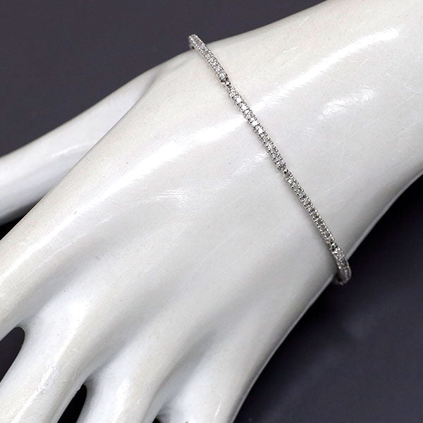 K18WG ダイヤモンド ブレスレット 1.00ct テニス