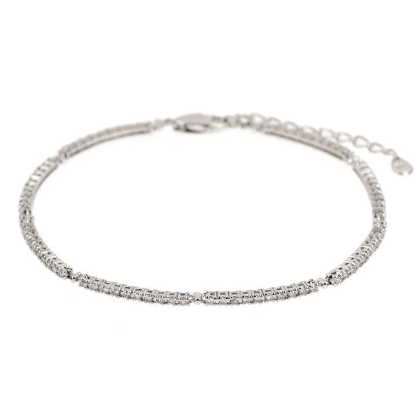 K18WG ダイヤモンド ブレスレット 1.00ct テニス
