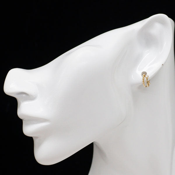 K18YG ダイヤモンド フープ ピアス 0.08ct — セルビーオンラインストア