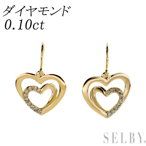 ハート　ダイヤ　ペンダントトップ　ピアス　セット　40万相当 K18YG ダイヤモンド フックピアス 0.10ct ハート — セルビーオンライン