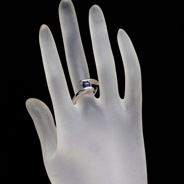 Pt900 非加熱ビルマ産スターサファイア リング 1.46ct