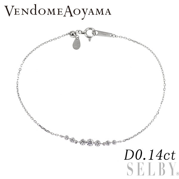 ヴァンドーム青山 Pt950/ Pt850 ダイヤモンド ブレスレット 0.14ct