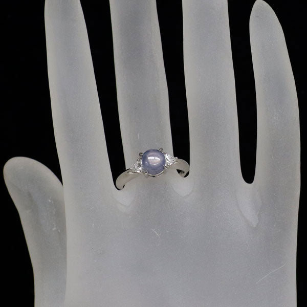 田崎真珠 Pt900 スター サファイア ダイヤモンド リング 2.44ct D0