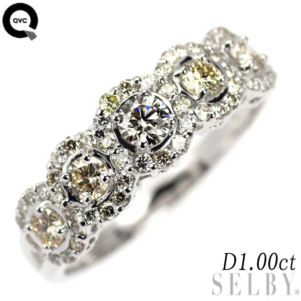 QVC K18WG ダイヤモンド リング 1.00ct ブリラーレ