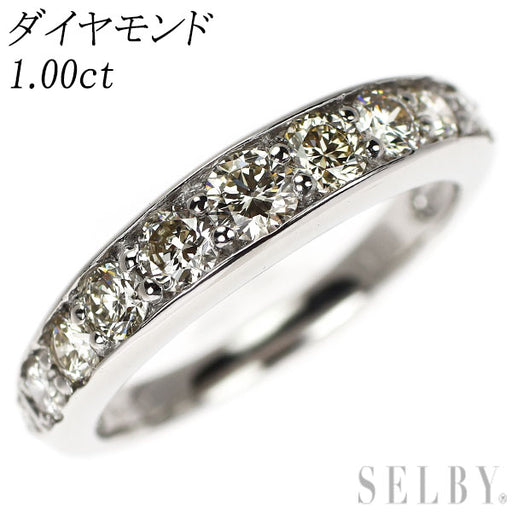 PT900ダイヤハーフエタニティリング✨ Pt900 ダイヤモンド リング 1.00ct ハーフエタニティ — セルビー