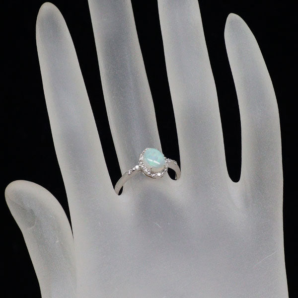 Pt900 オパール ダイヤモンド リング 0.71ct D0.10ct