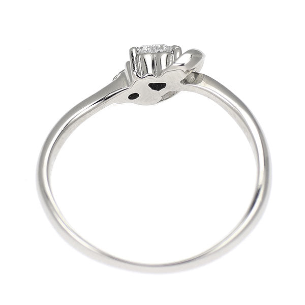 Pt900 ハートシェイプ ダイヤモンド リング 0.121ct D0.02ct