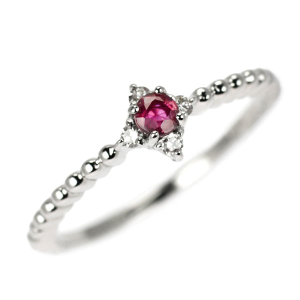 Pt900 ピンクサファイア ダイヤモンド リング Pt900 ピンク サファイア ダイヤモンド リング 0.12ct D0.06ct