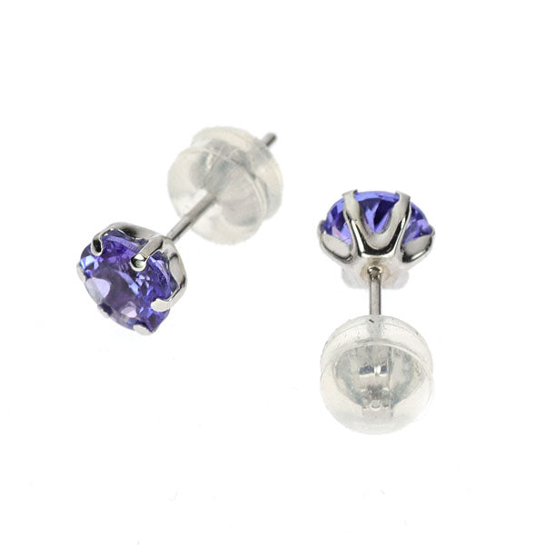 Pt900 タンザナイト ピアス 1.00ct スタッド