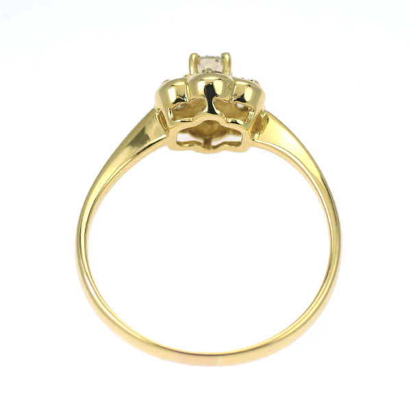 K18YG ダイヤモンド リング 0.25ct フラワー