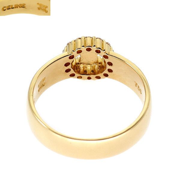 セリーヌ K18YG ダイヤモンド リング 0.13ct