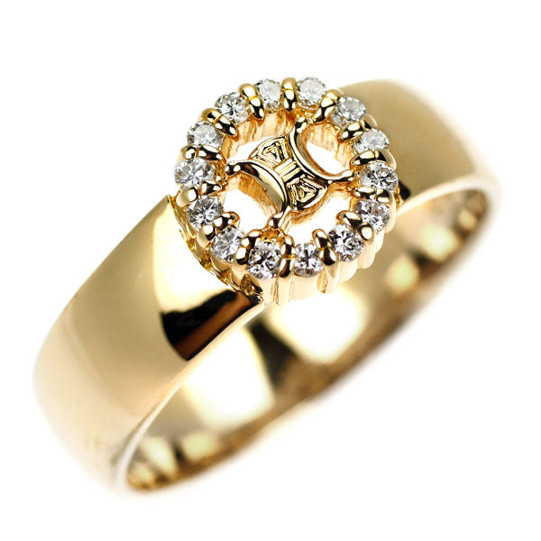 セリーヌ K18YG ダイヤモンド リング 0.13ct