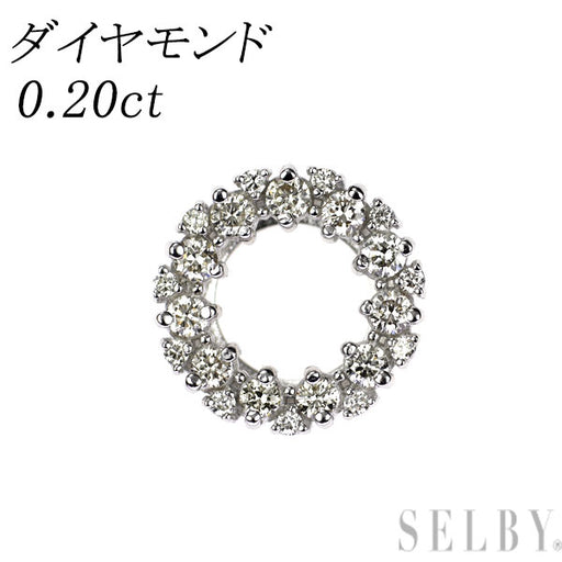 K18WG ダイヤモンド ペンダントトップ 0.20ct — セルビーオンラインストア