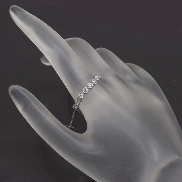 K18WG ダイヤモンド チェーンリング 0.25ct ピンキー ～24号
