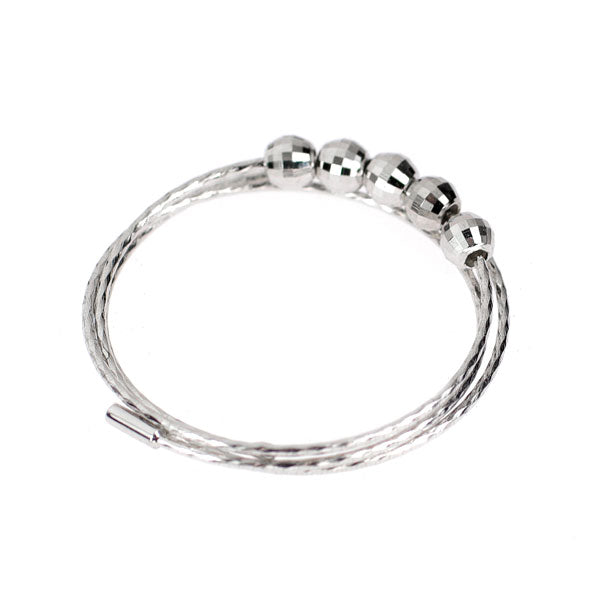 ♦K18WGリング 形状記憶フリーサイズ K18WG デザインリング 形状記憶 — セルビーオンラインストア