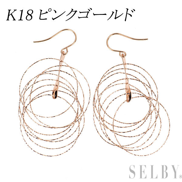 K18PG デザイン ピアス