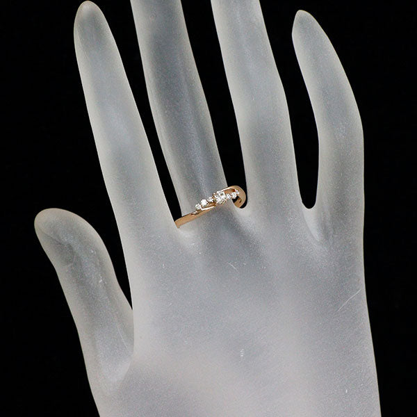 K18PG ダイヤモンド リング 0.16ct D0.07ct