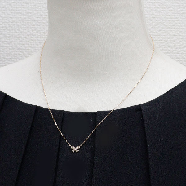 K10PG ダイヤモンド ペンダントネックレス 蝶 — セルビーオンラインストア