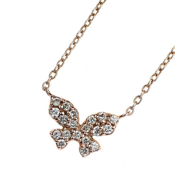 K10PG ダイヤモンド ペンダントネックレス 蝶 — セルビーオンラインストア