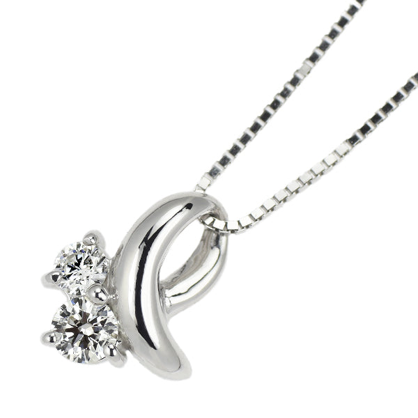 K10WG ダイヤモンド ペンダントネックレス 0.13ct