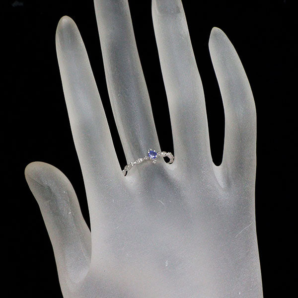 K10WG タンザナイト ダイヤモンド リング D0.02ct — セルビー