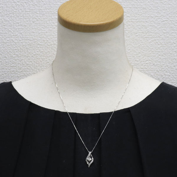 K10WG ダイヤモンド ペンダントネックレス
