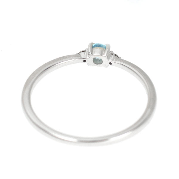 K10WG ブルー トパーズ ダイヤモンド リング