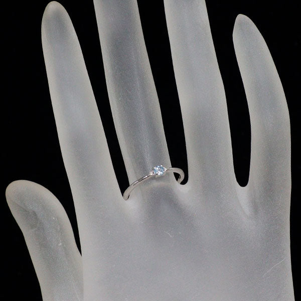 K10WG ブルー トパーズ ダイヤモンド リング